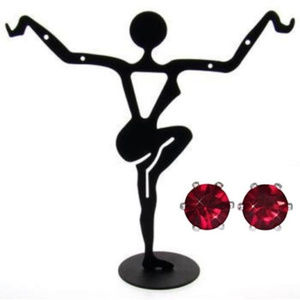 SWAROVSKI Earrings & Dancing Girl Earring Holder